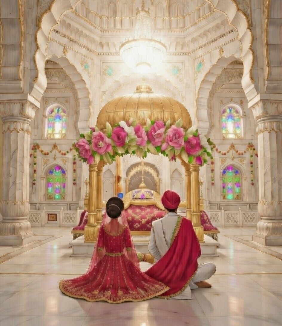 A serene pathway lined with trees leads to a distant building, bathed in warm sunlight.