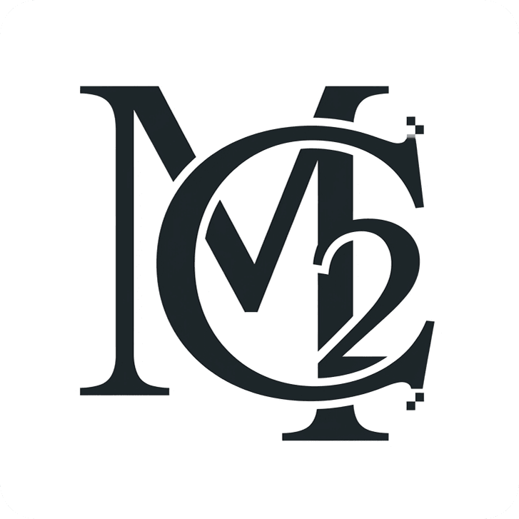 Logo featuring intertwined letters "M", "C", and "2" in a sleek, modern design.