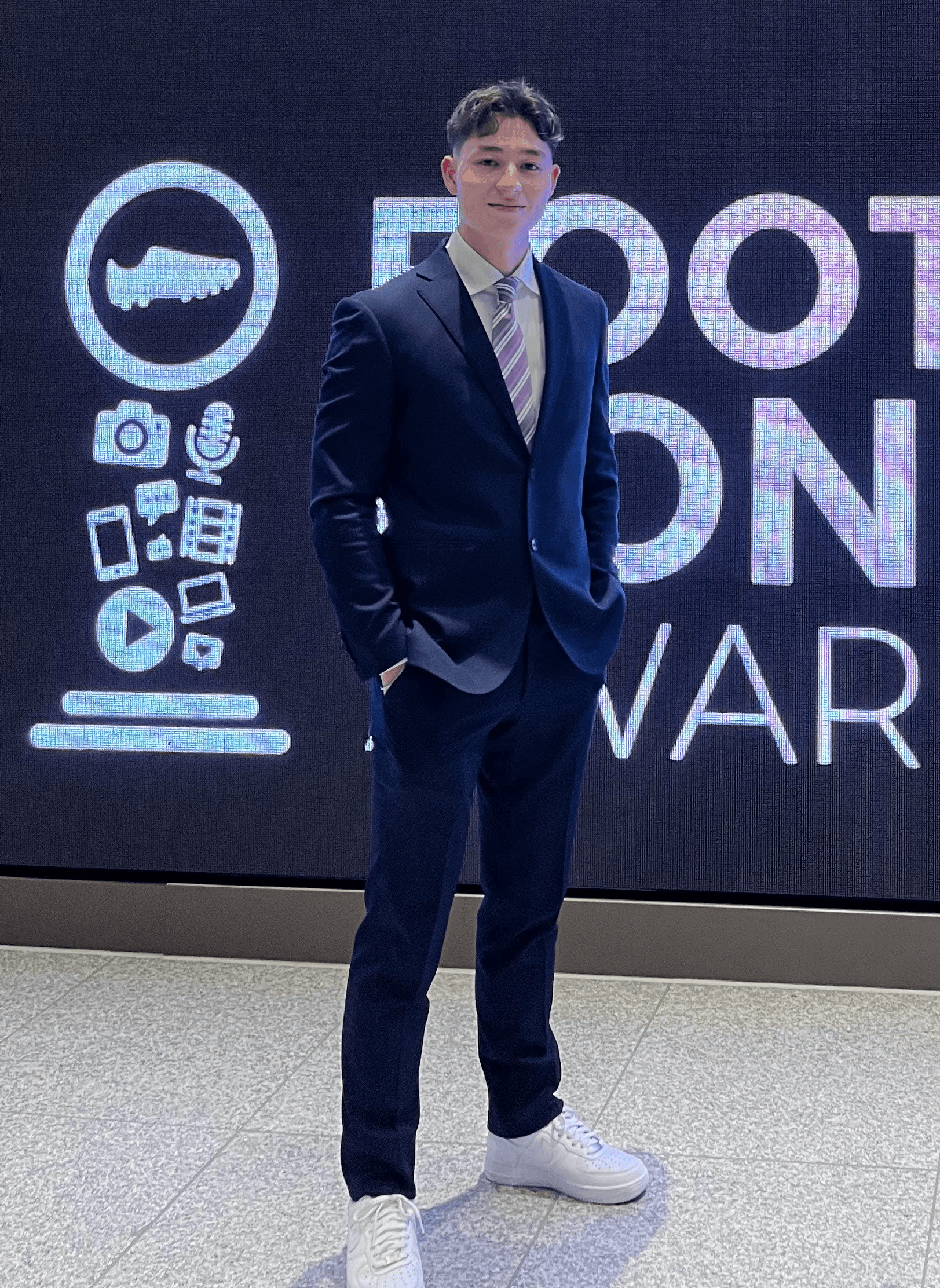 Footbate at an award ceremoney