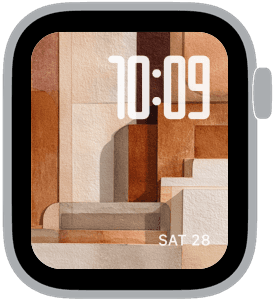 atelier stone Apple Watch face preview 4 featuring watercolor, gradient, and modern.