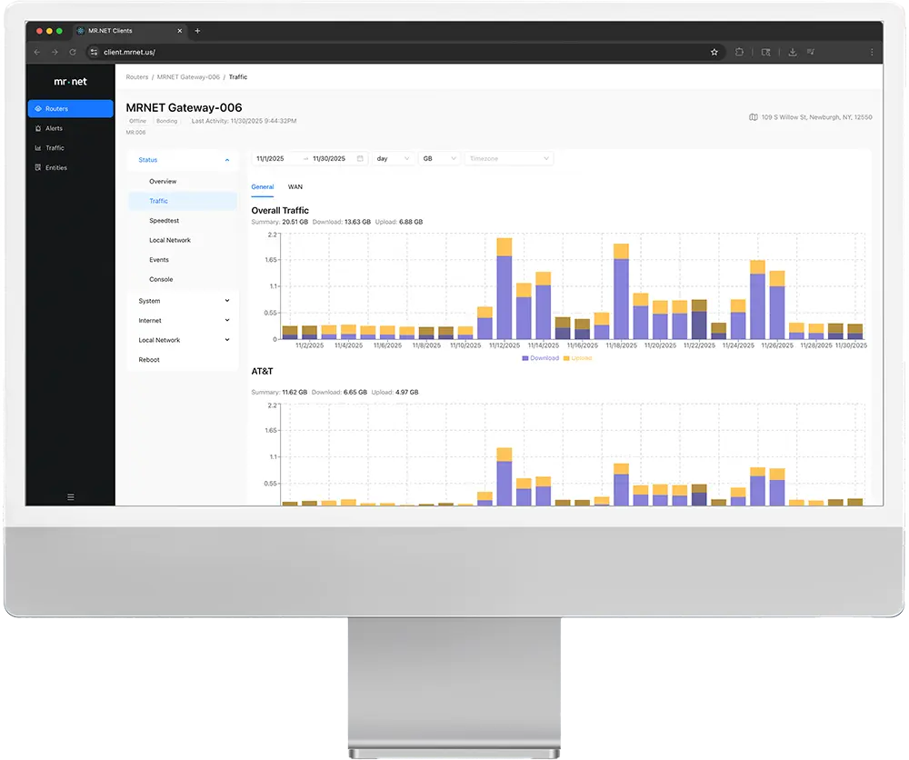 MRNET Web Portal Screen