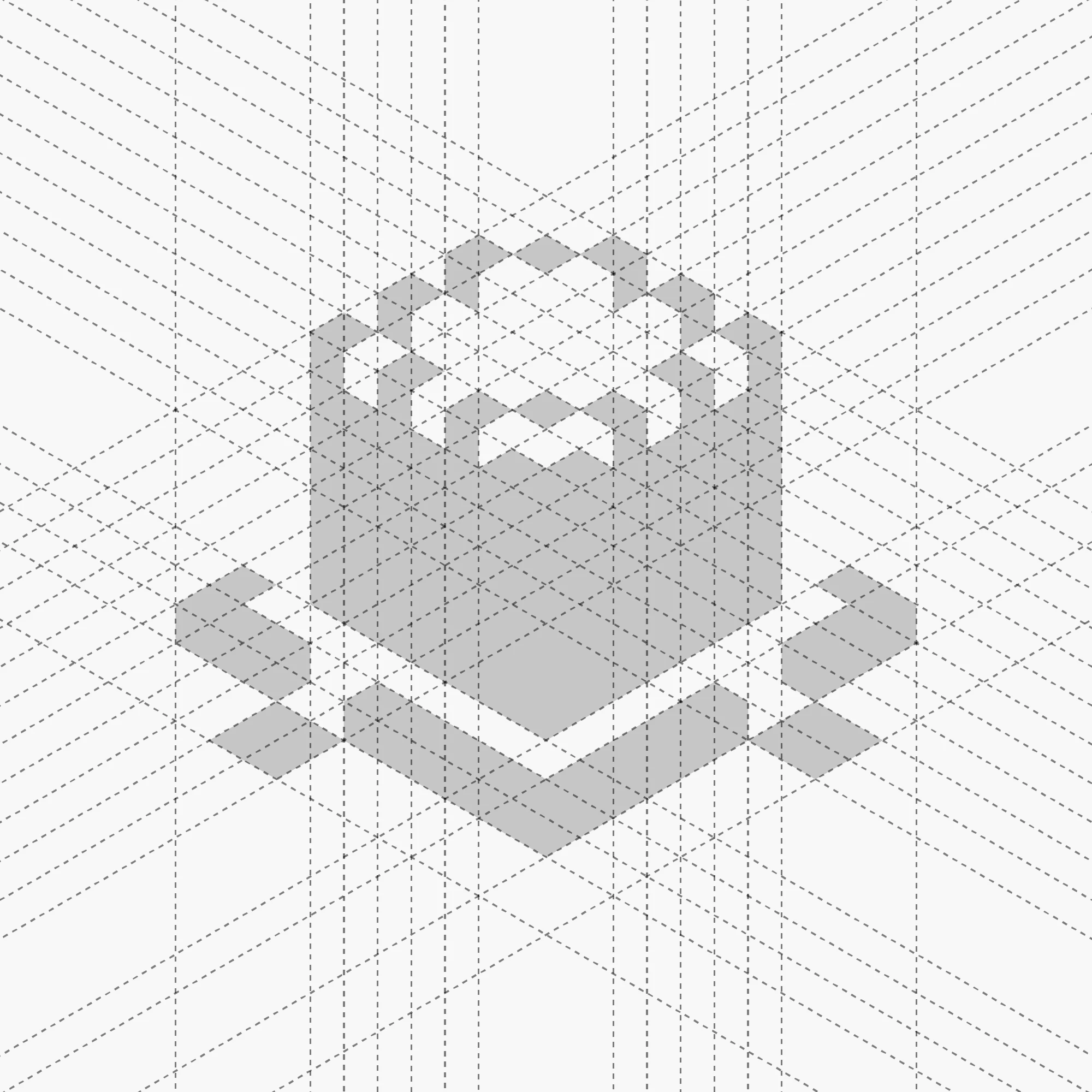 Logo avec traits de construction