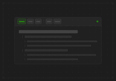 Document editor interface showing heading hierarchy and text formatting