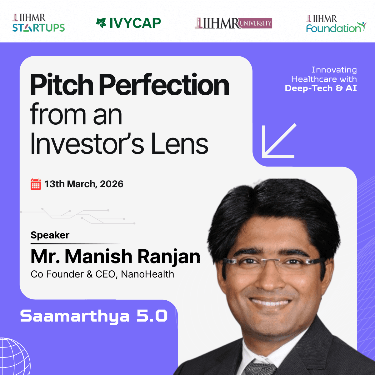 Manish Ranjan Session Saamarthya 5.0 IIHMR Startups