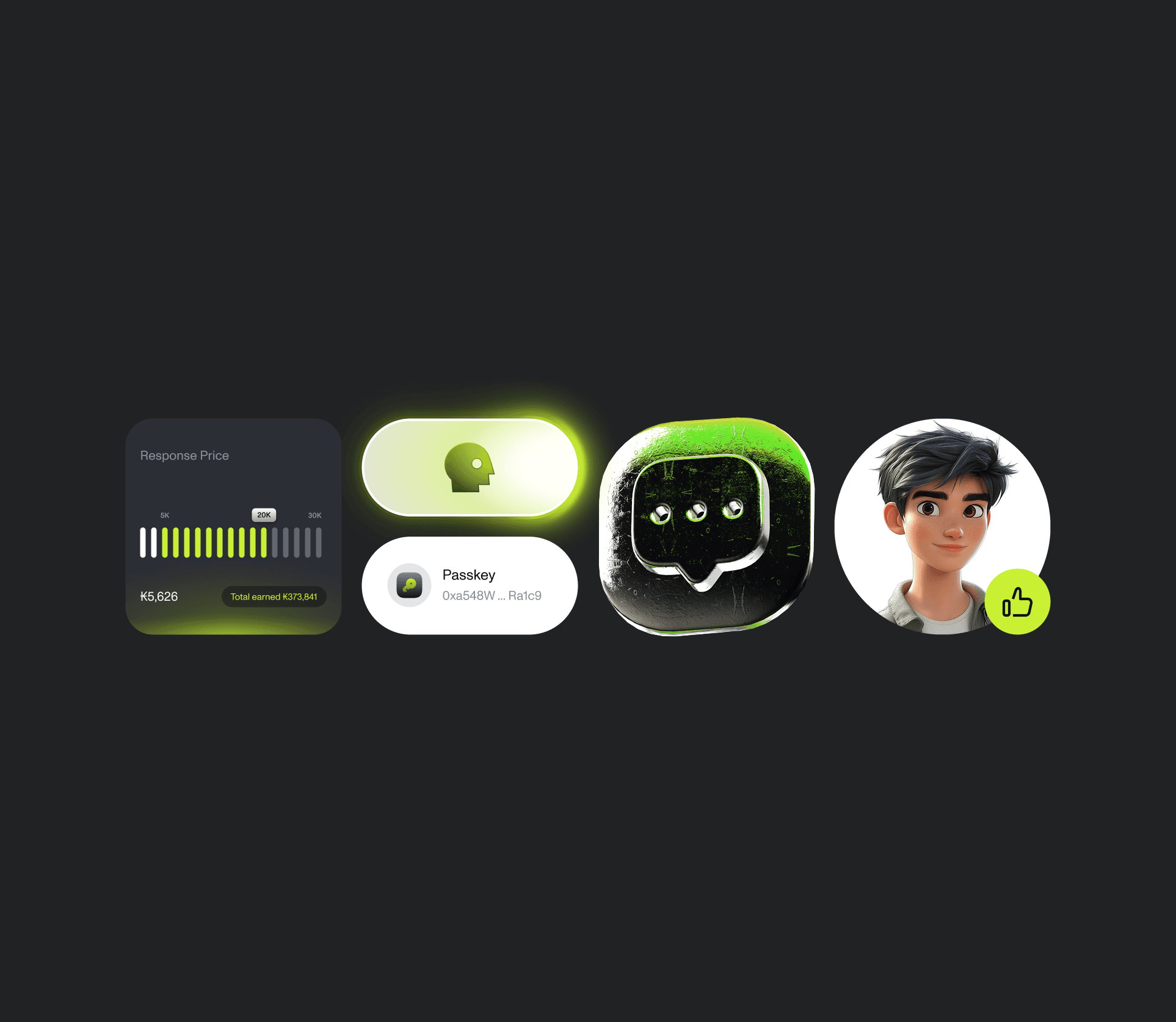 UI mockup collage — product design samples from Andriy Yurchenko portfolio