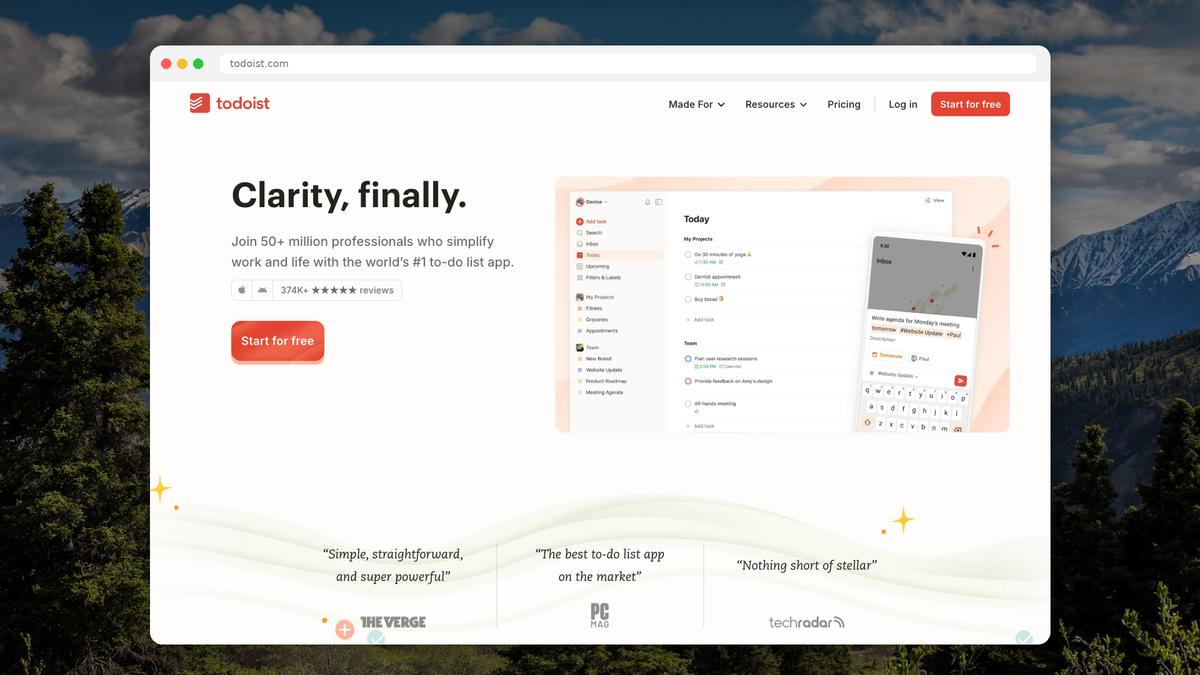Todoist interface