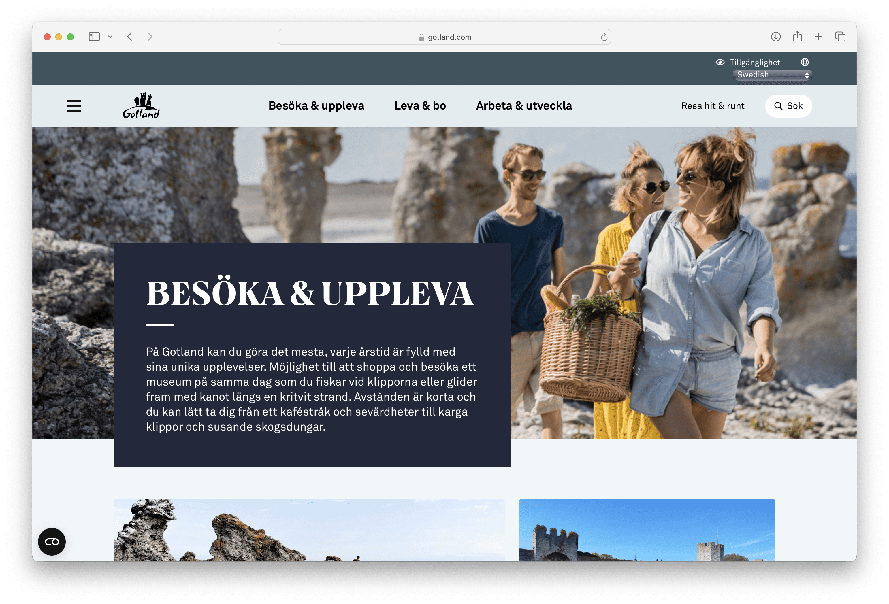 Local tourism site - gotland.com