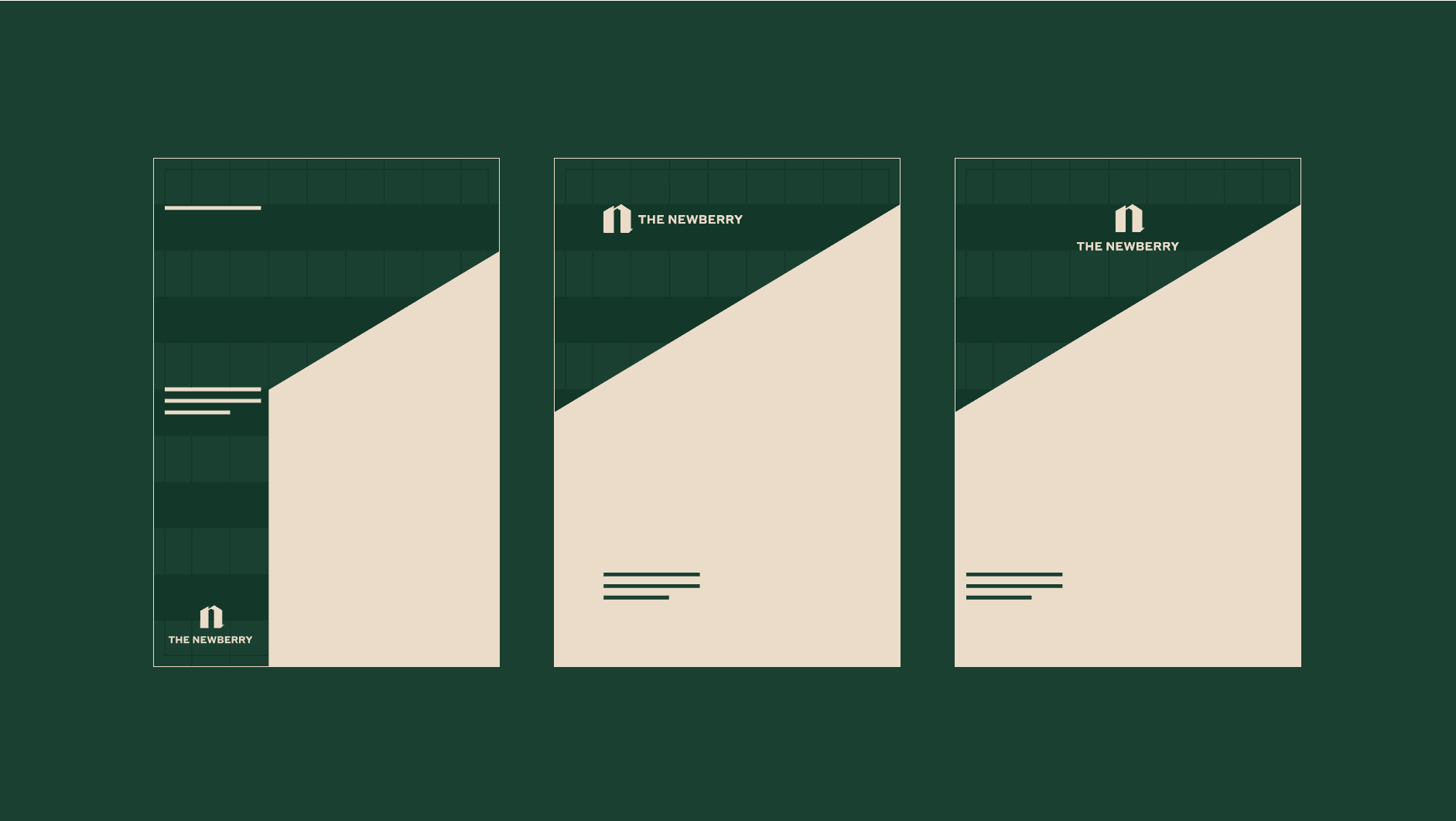 Newberry branding layout demonstration