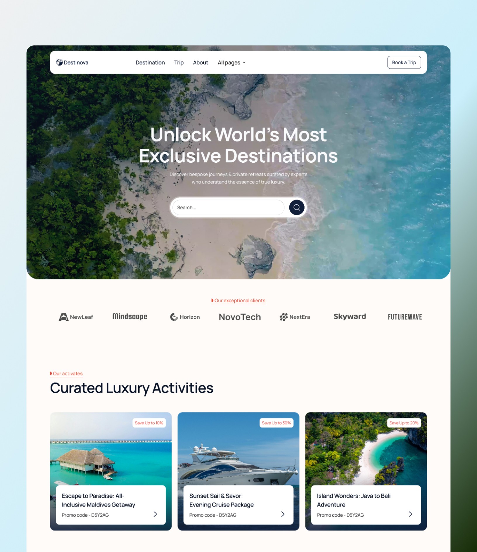 Travel Framer Template