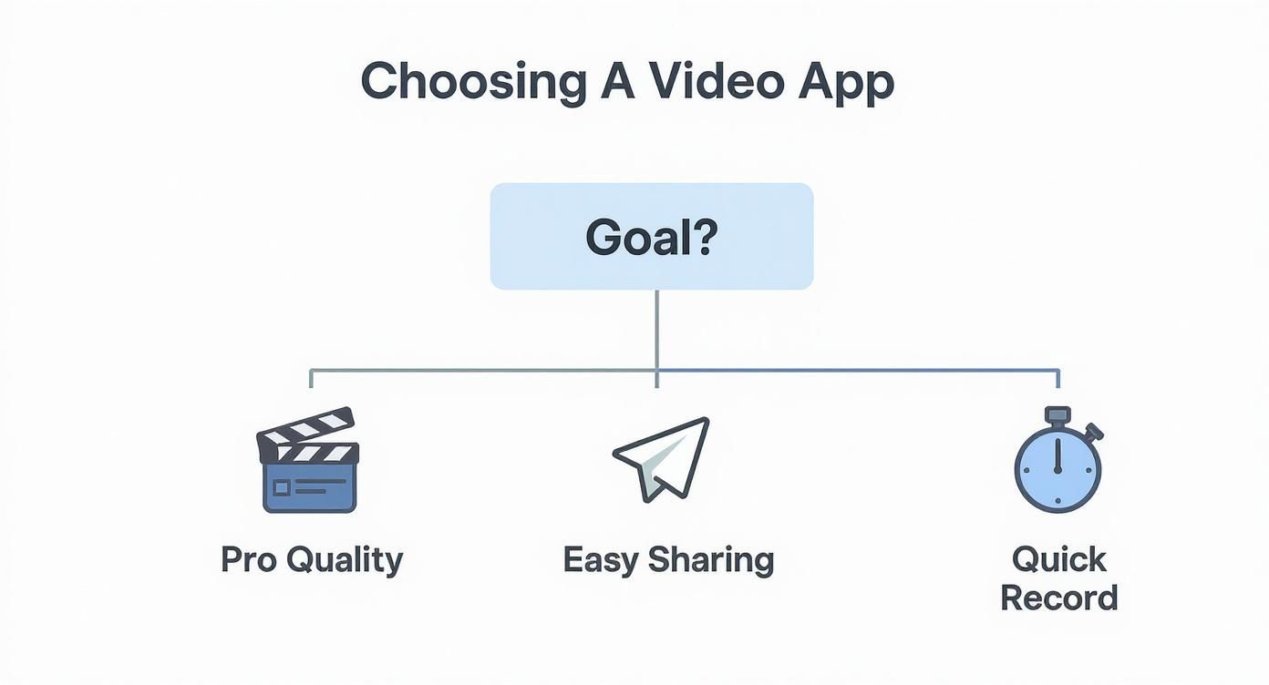 Infographic about best app for video recording