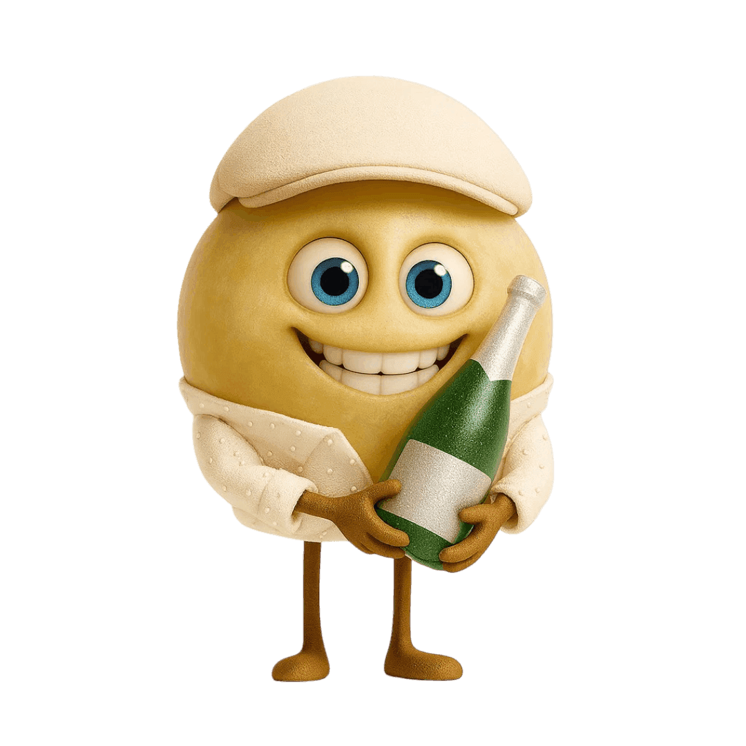 Glera grape berry illustration for wine education.