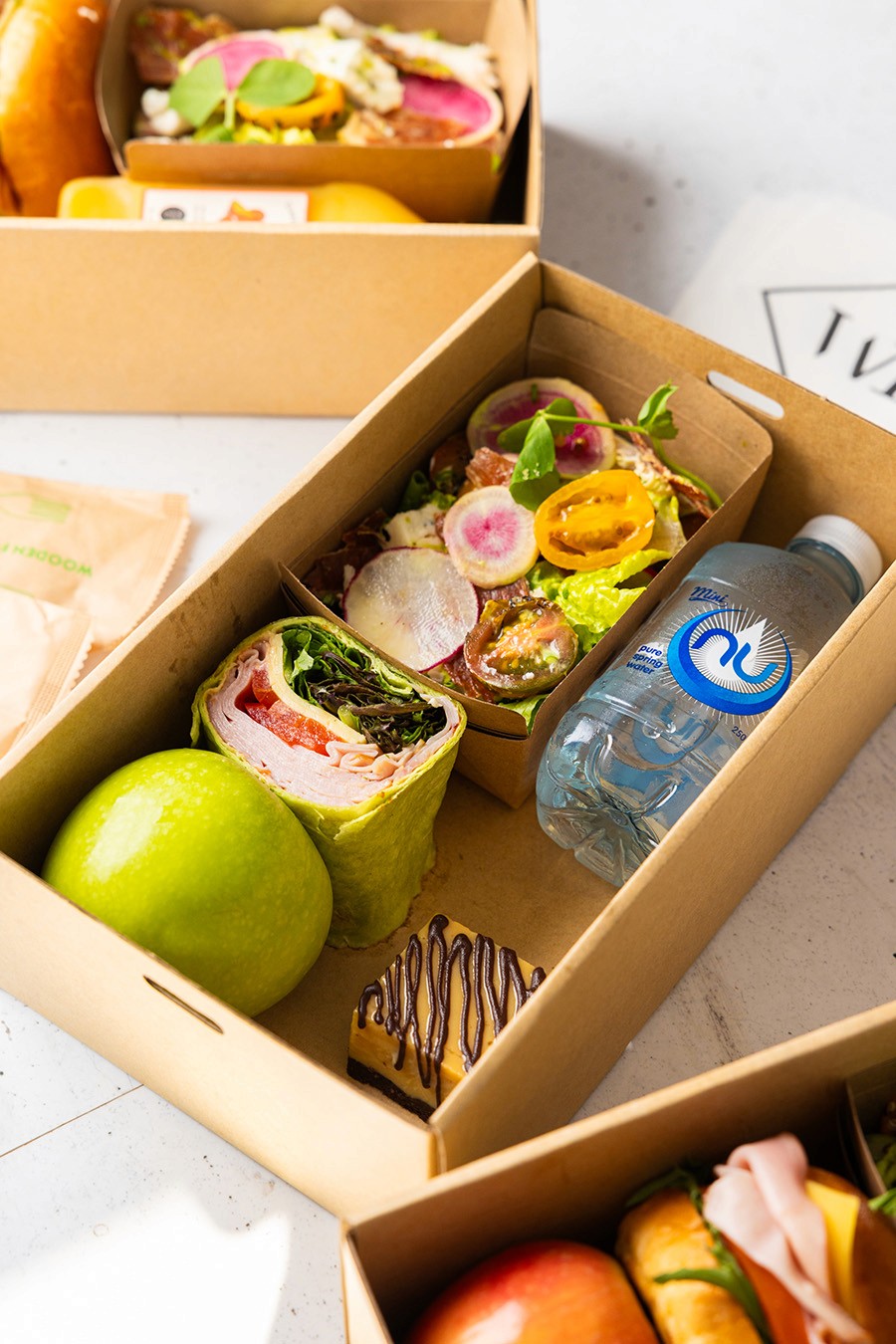 Individual boxed lunch catering from Express Catering, drop-off catering service