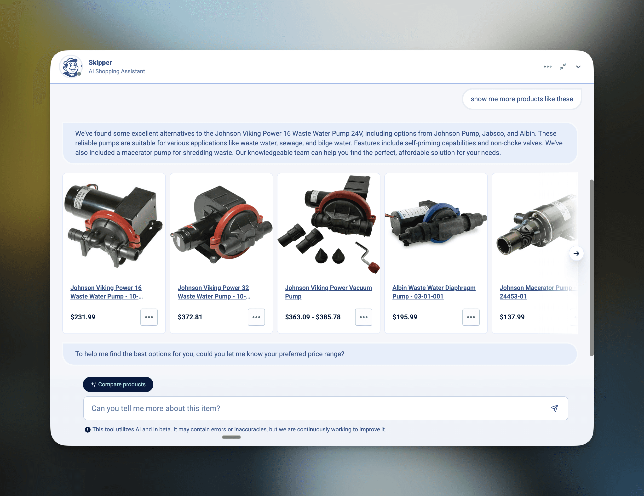 AI mode entry page mobile experience