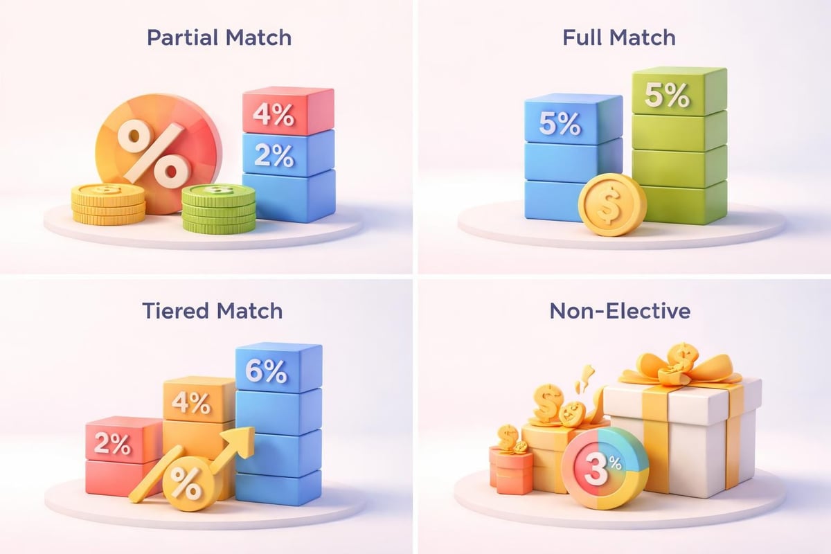 401k company match contribution structures
