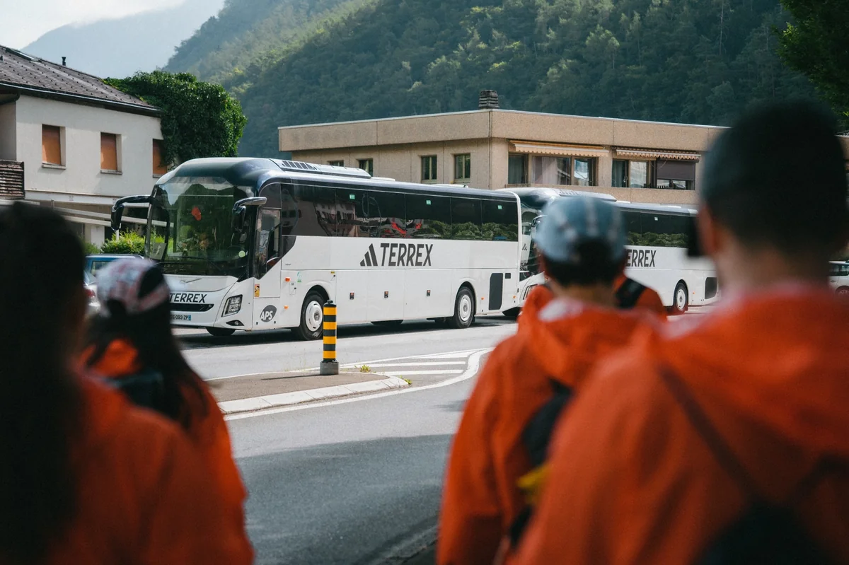 Adidas Terrex branded bus