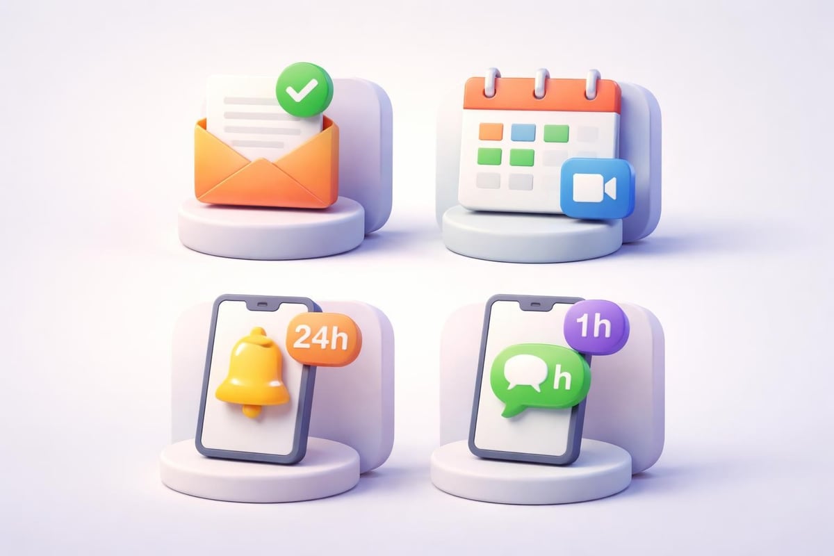 Interview booking confirmation workflow