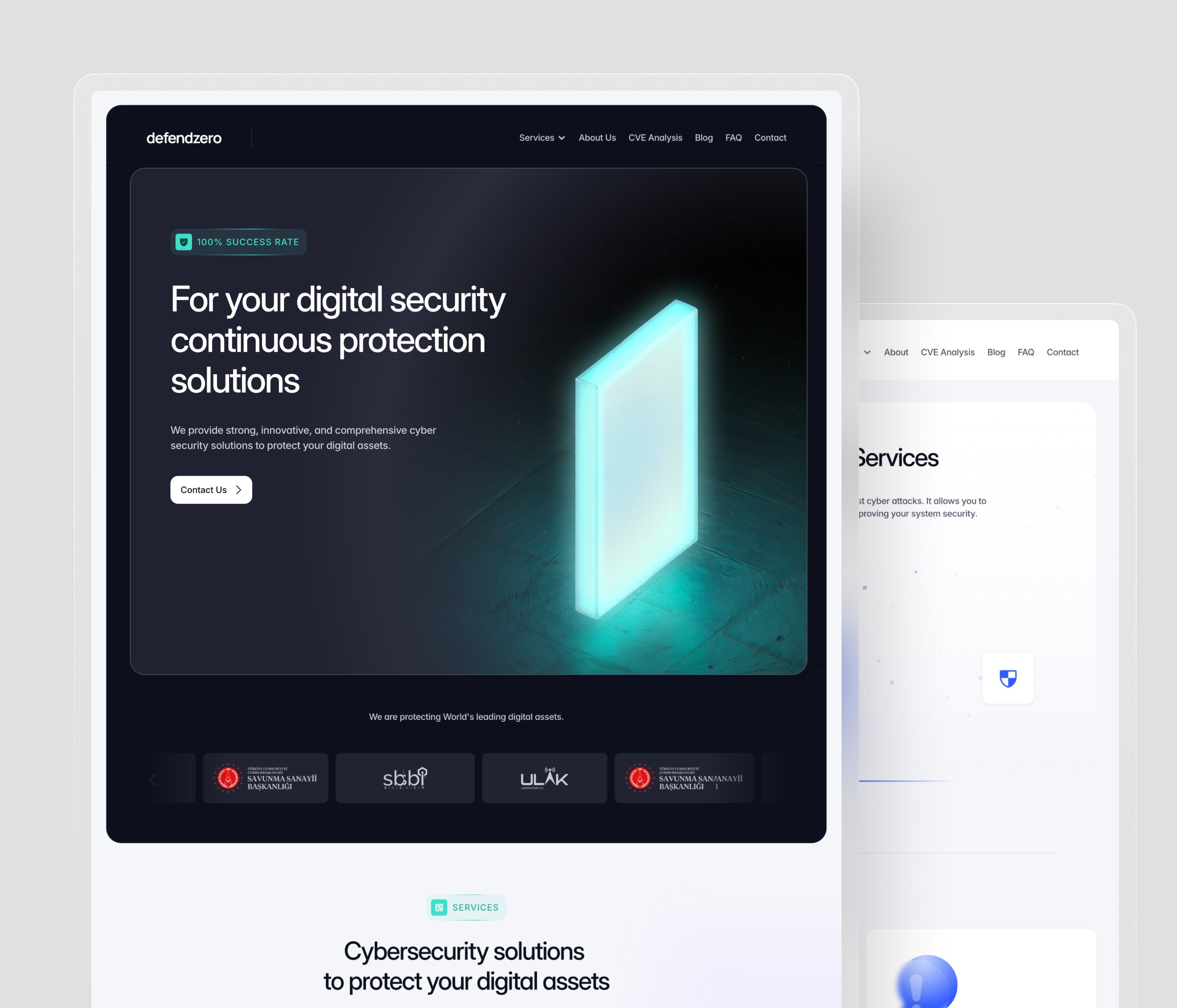 Defendzero - Cyber security website design and framer development