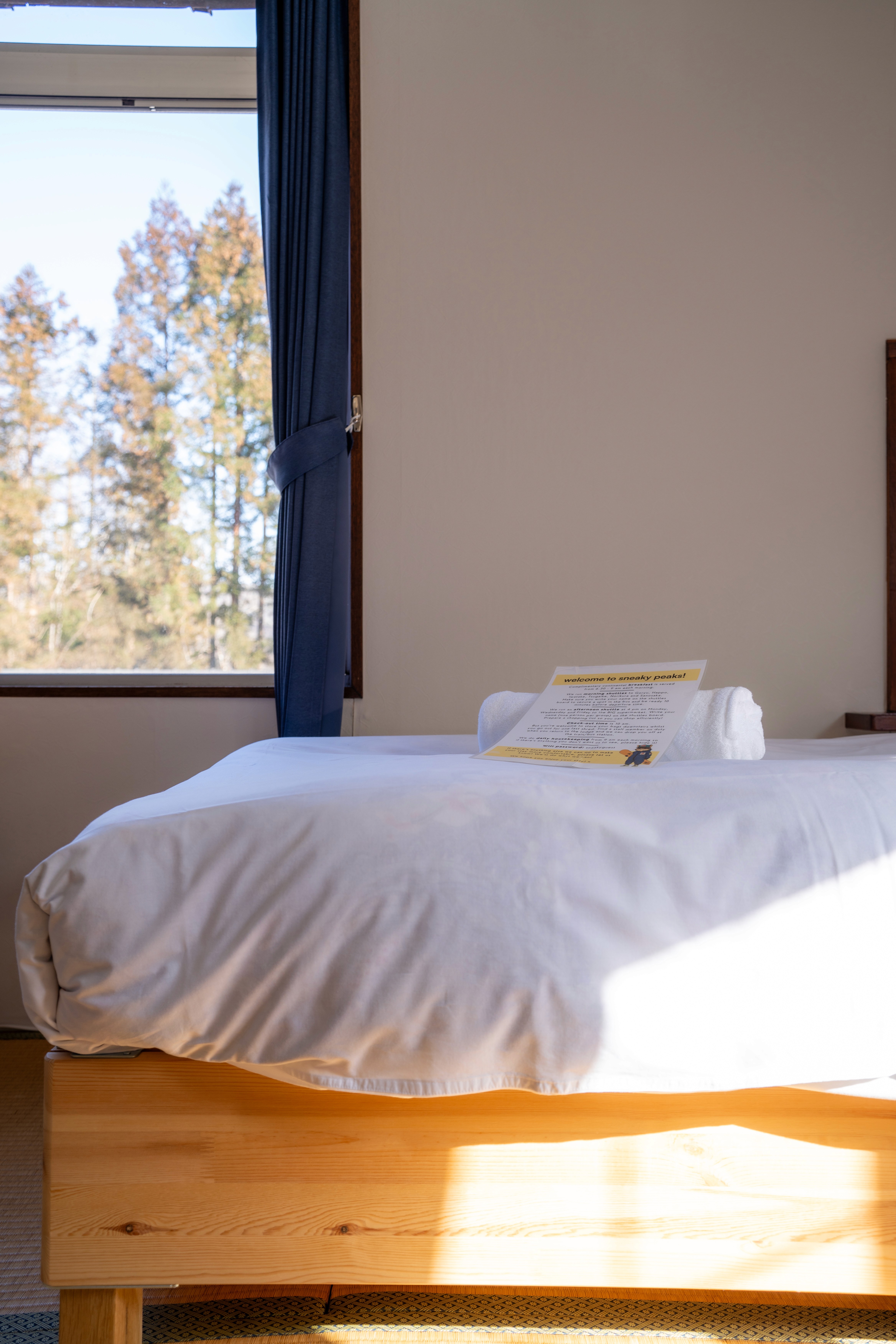 Superior King room interior at Sneaky Peaks, Hakuba