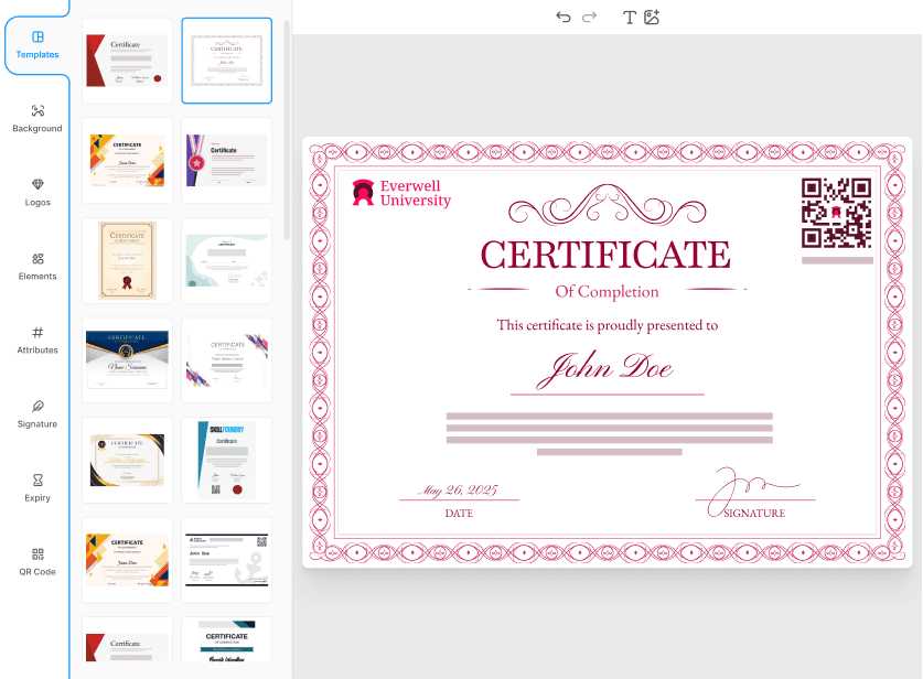 Wauld - Digital Certificate Maker - Issuer Portal