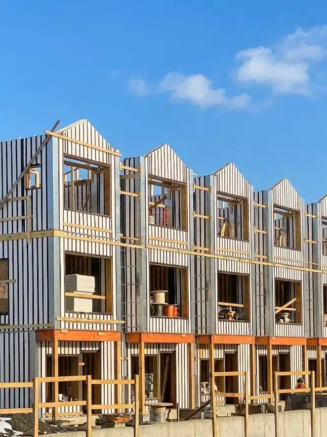 A condo building made of vertical ICF