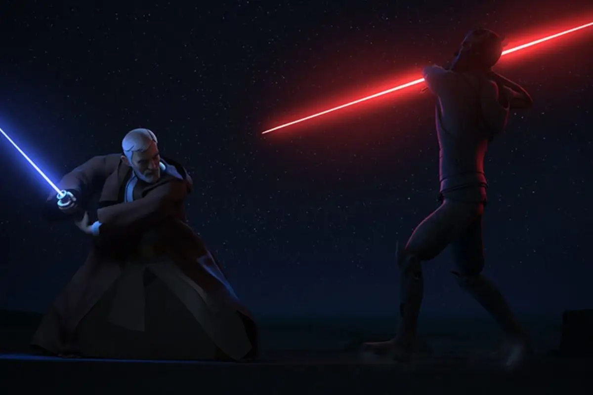 Maul and Kenobi face off for the final time. 