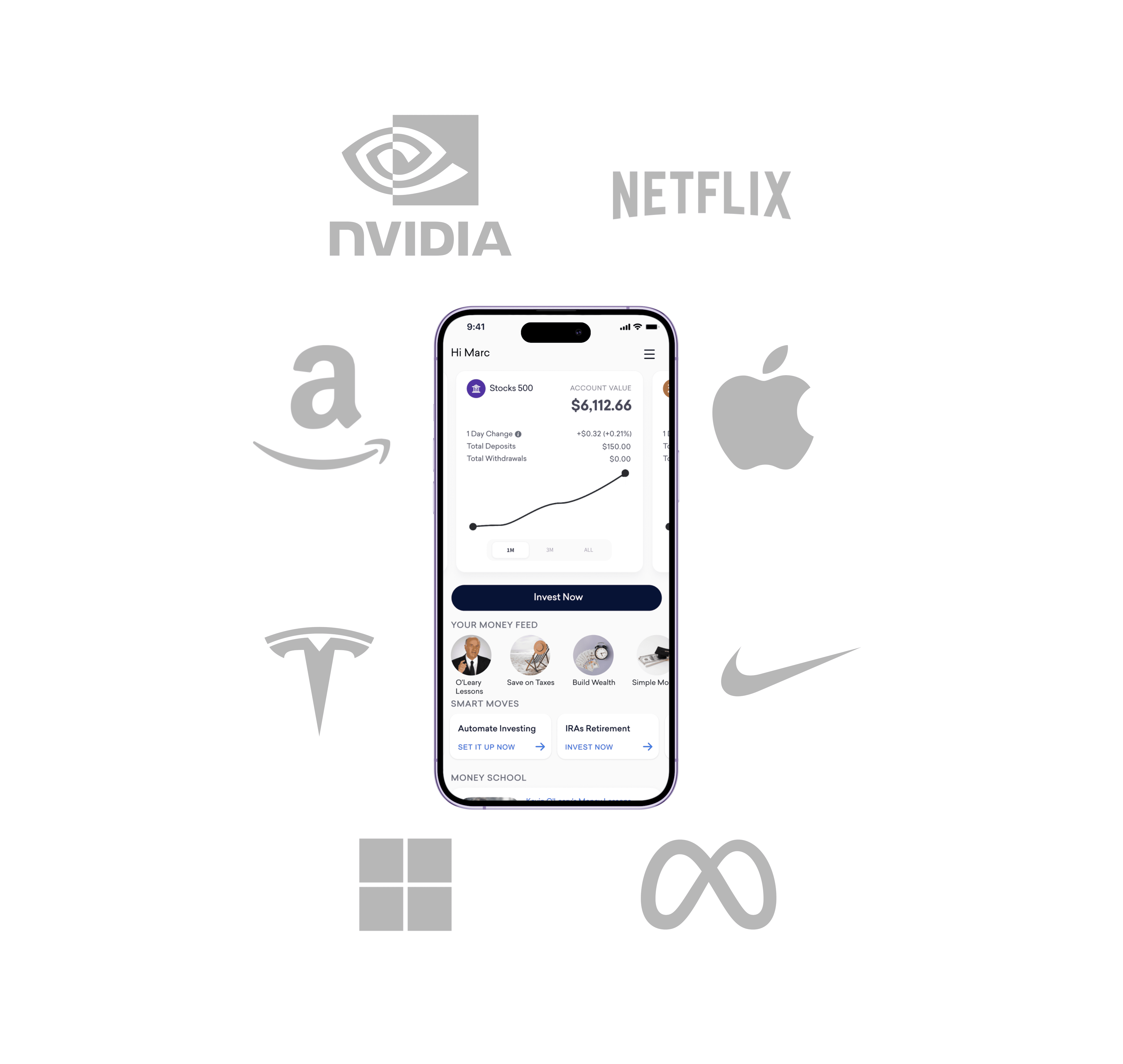App and S&P 500 Logos