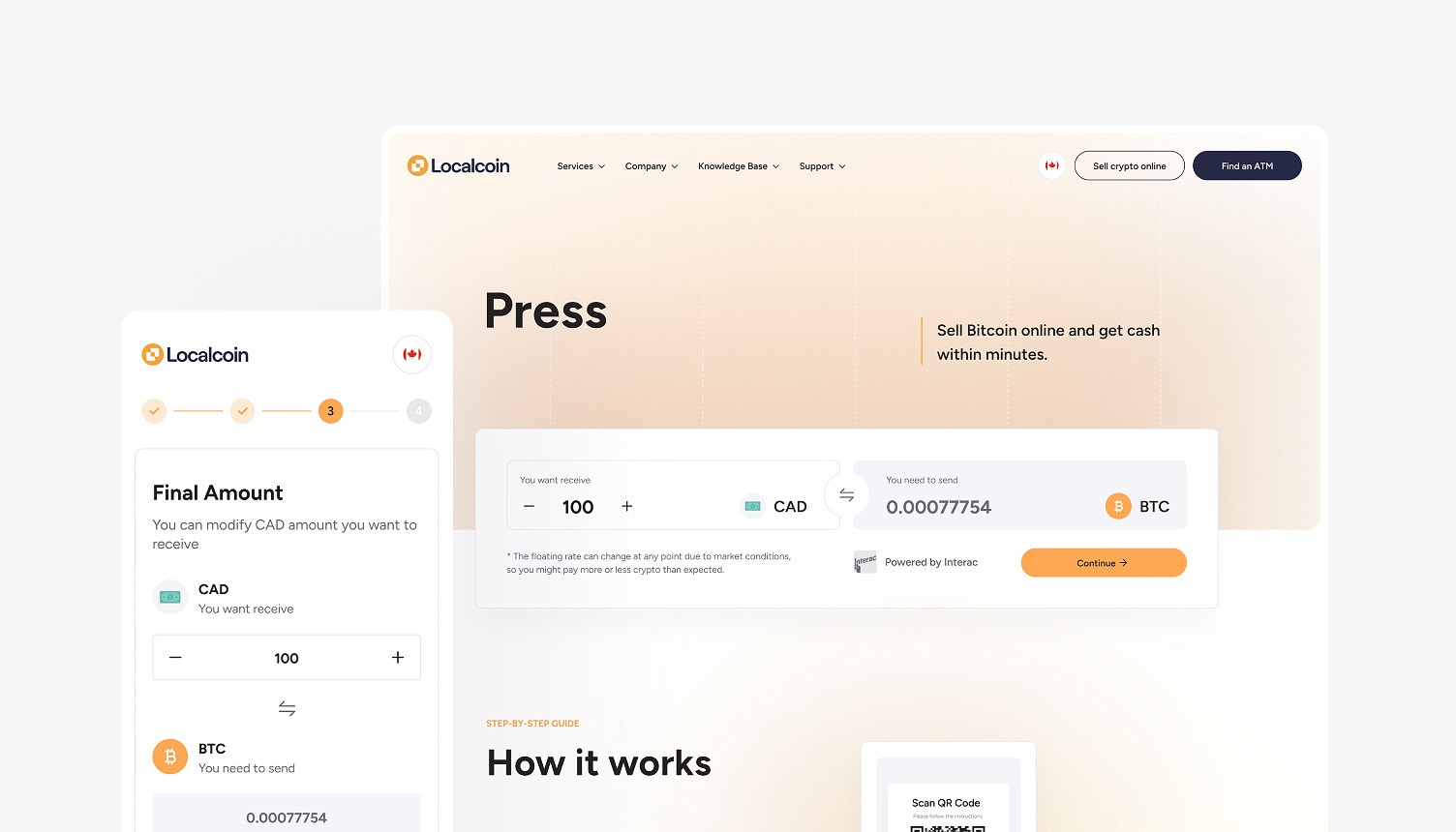 Localcoin / transforming a corporate website