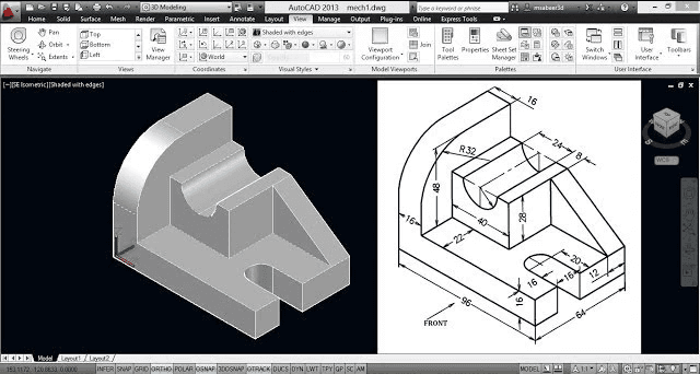 AutoCAD design on a cloud computer