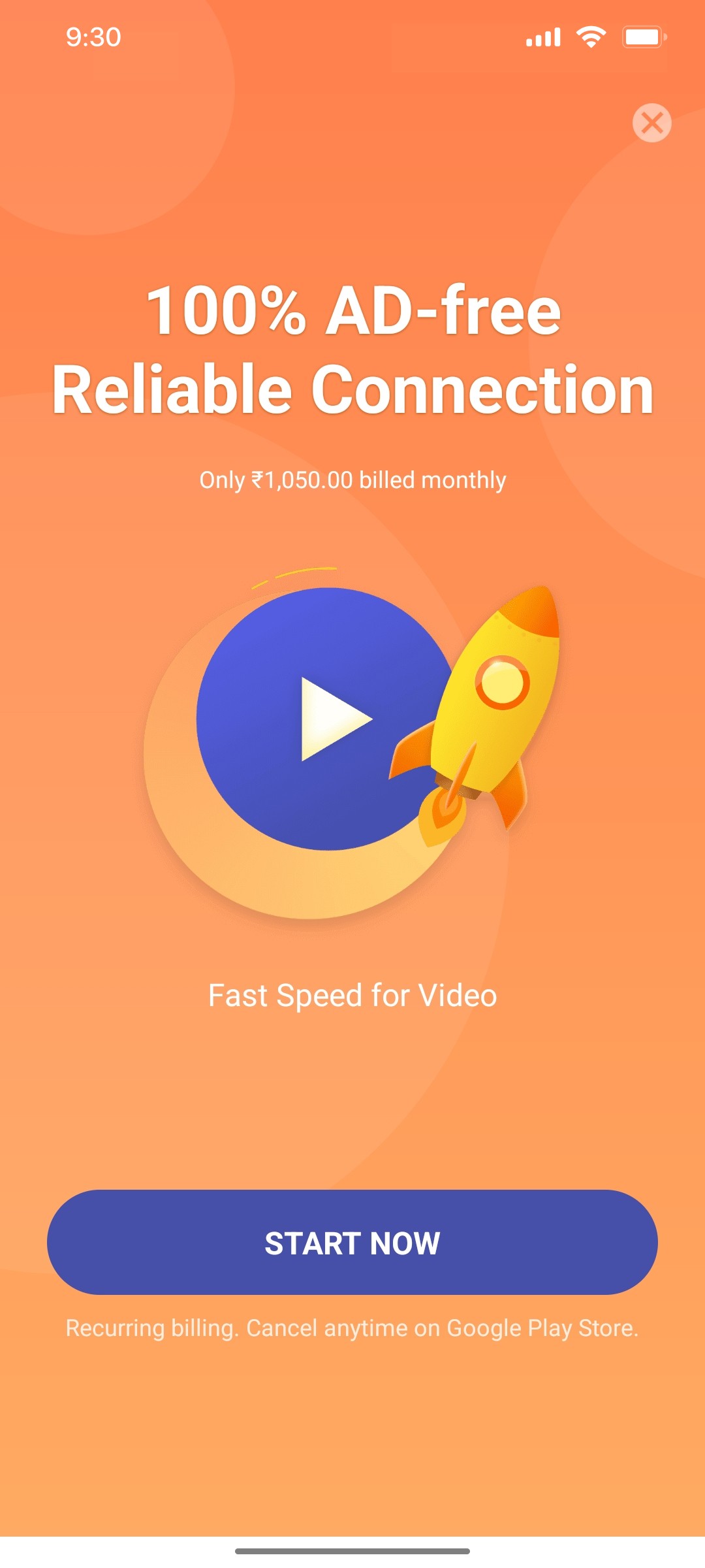 Turbo vpn Welcome screen 