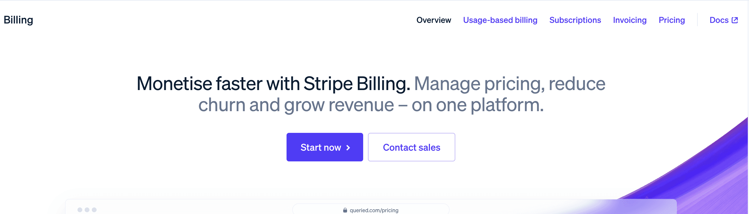 A snapshot of Stripe's billing