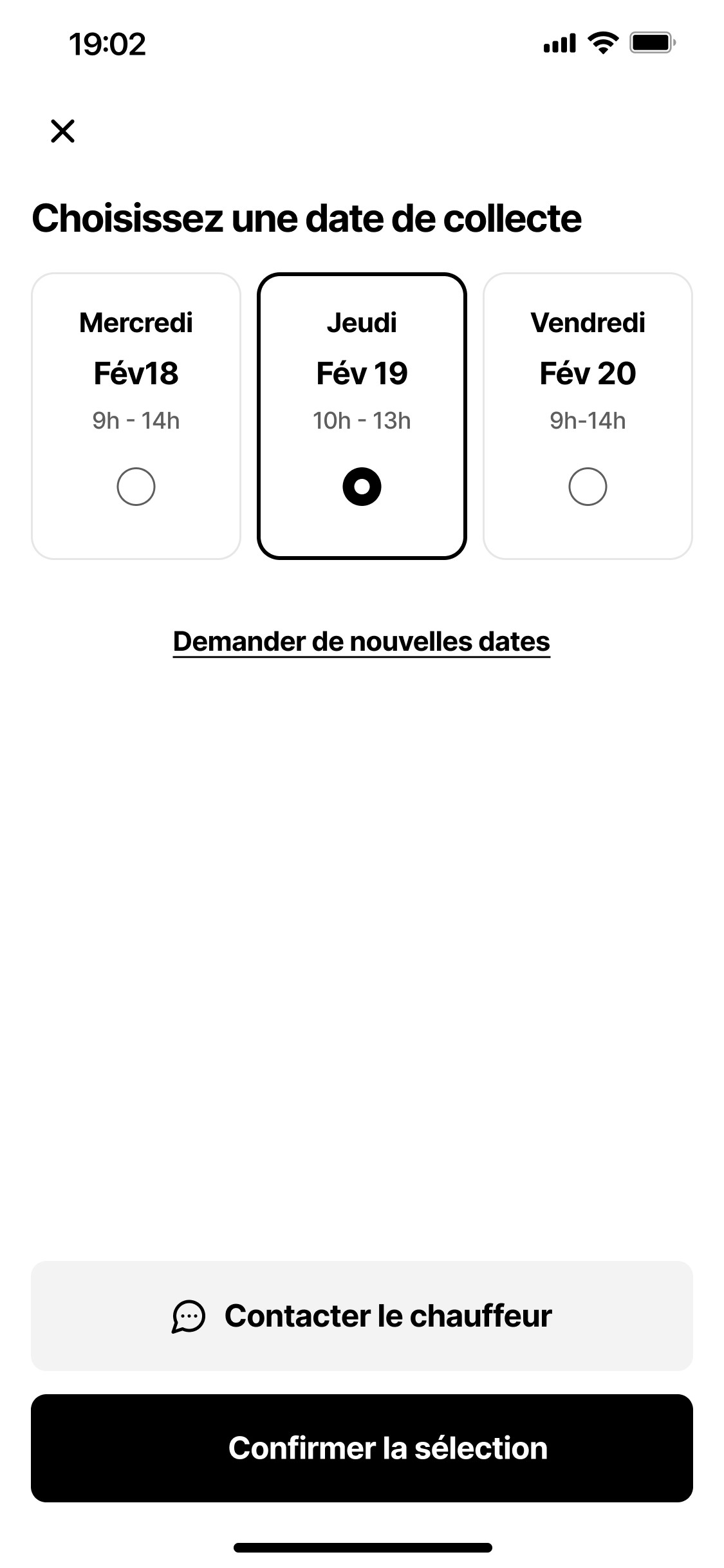 Planifiez l’enlèvement