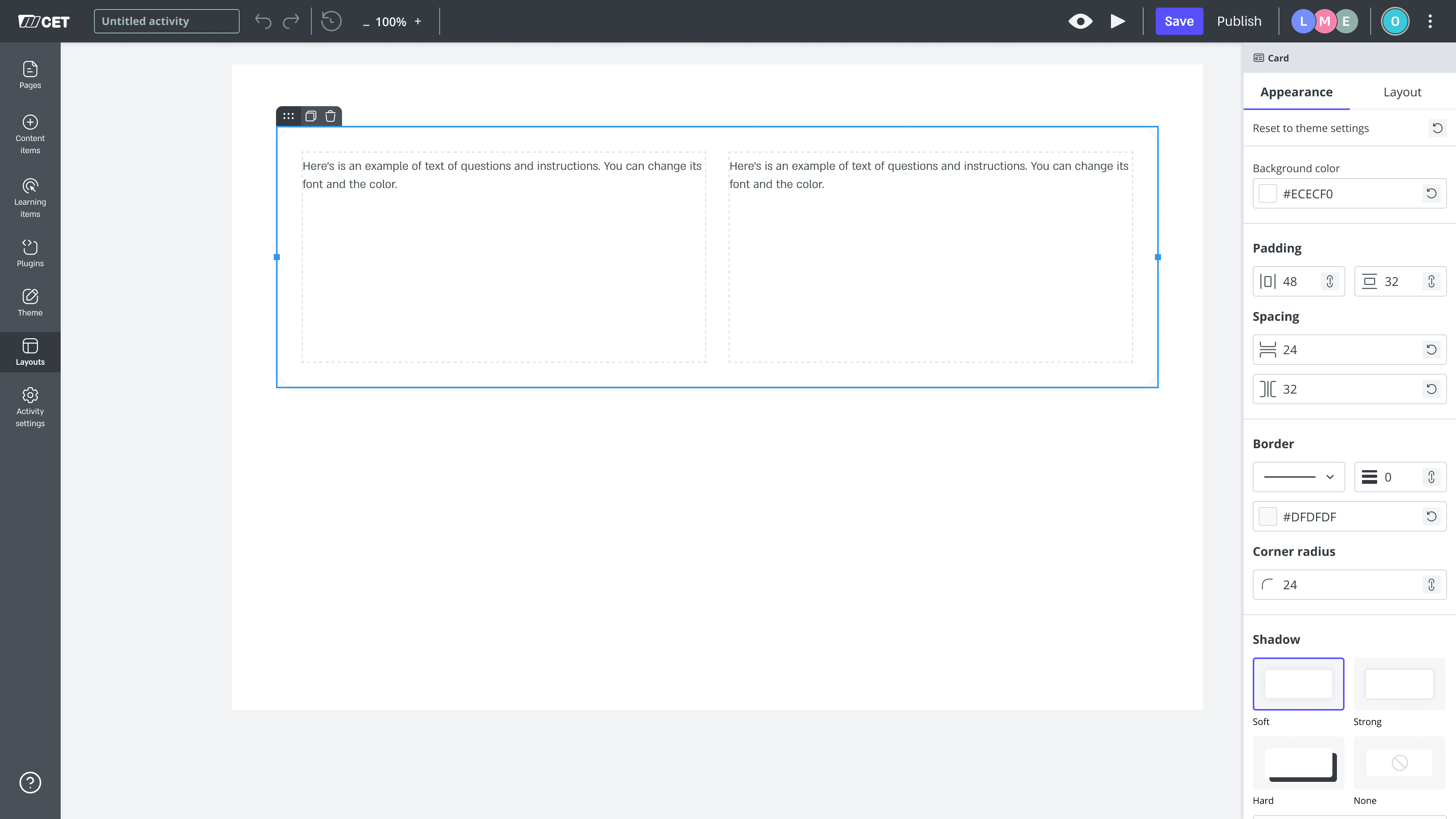 A single, shared interaction pattern across all content types.