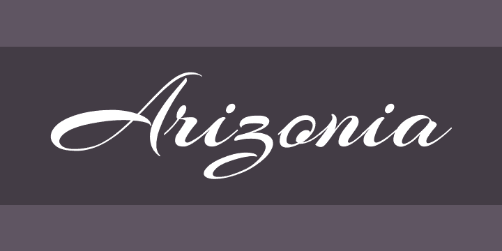 Arizonia script font