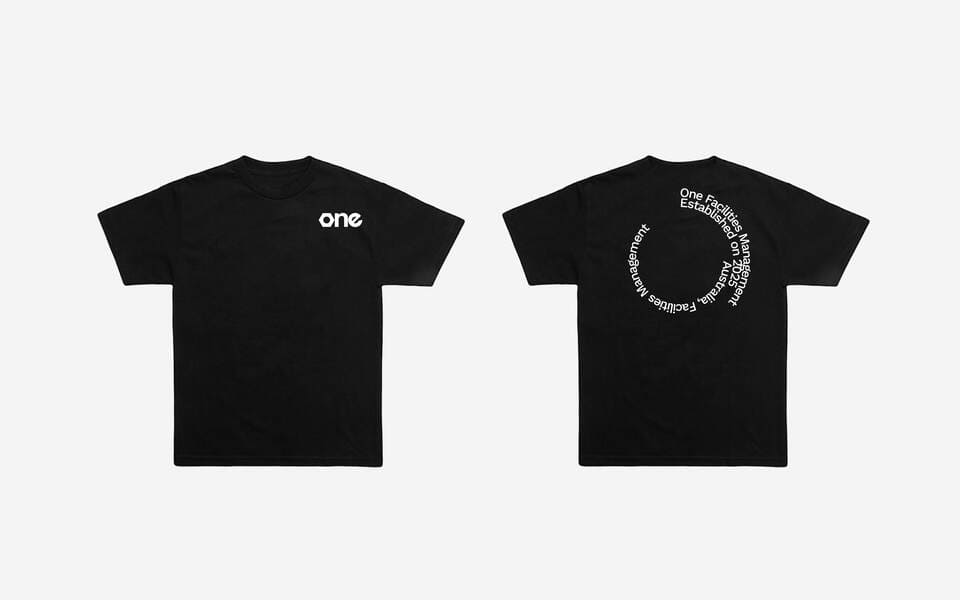 Branded black t-shirts.