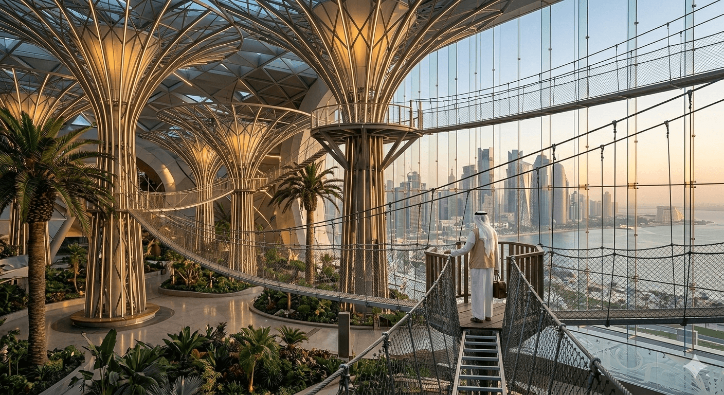 A Picture of a lucury mall In Qatar