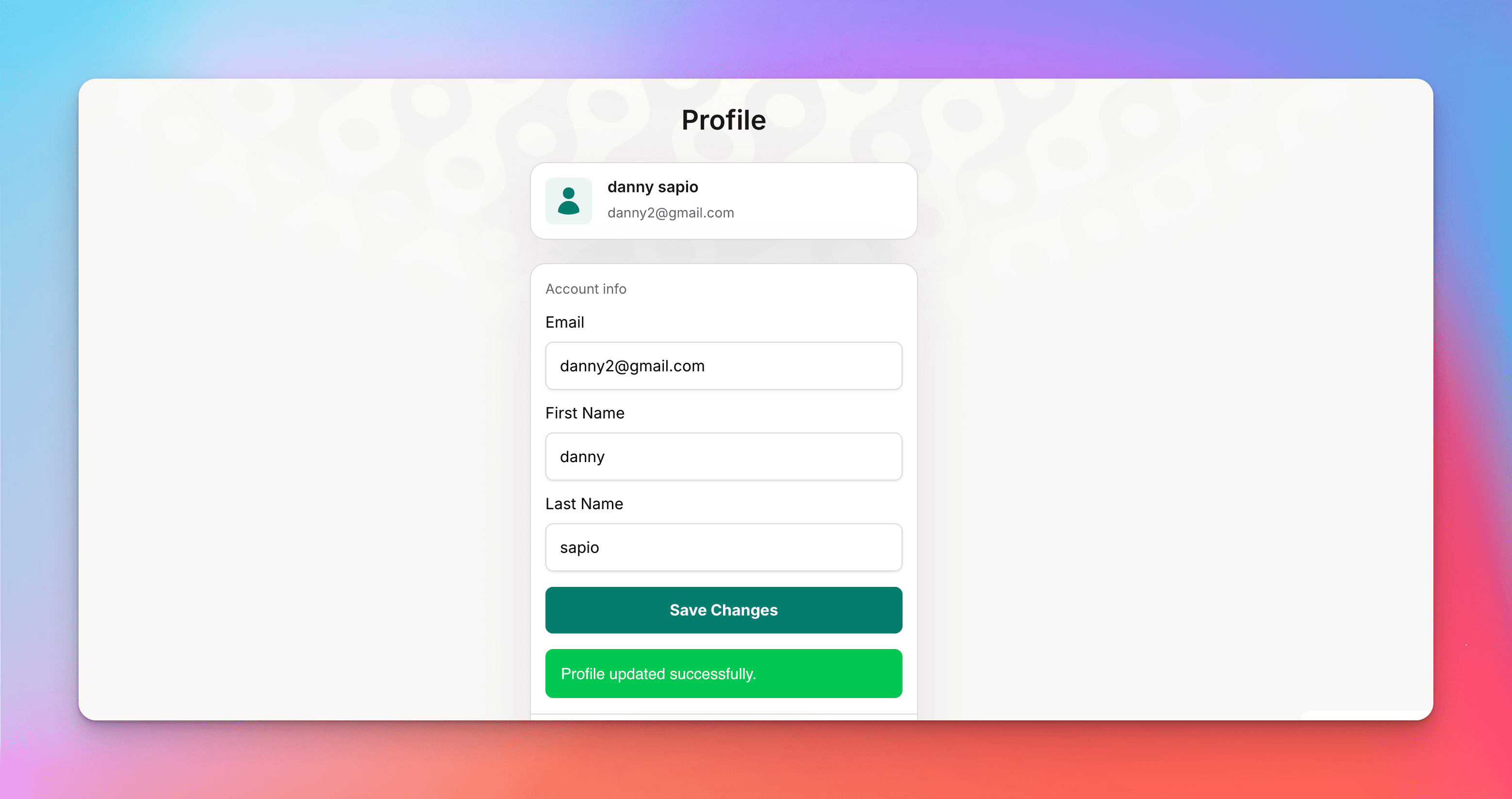 Member account form FramerAuth