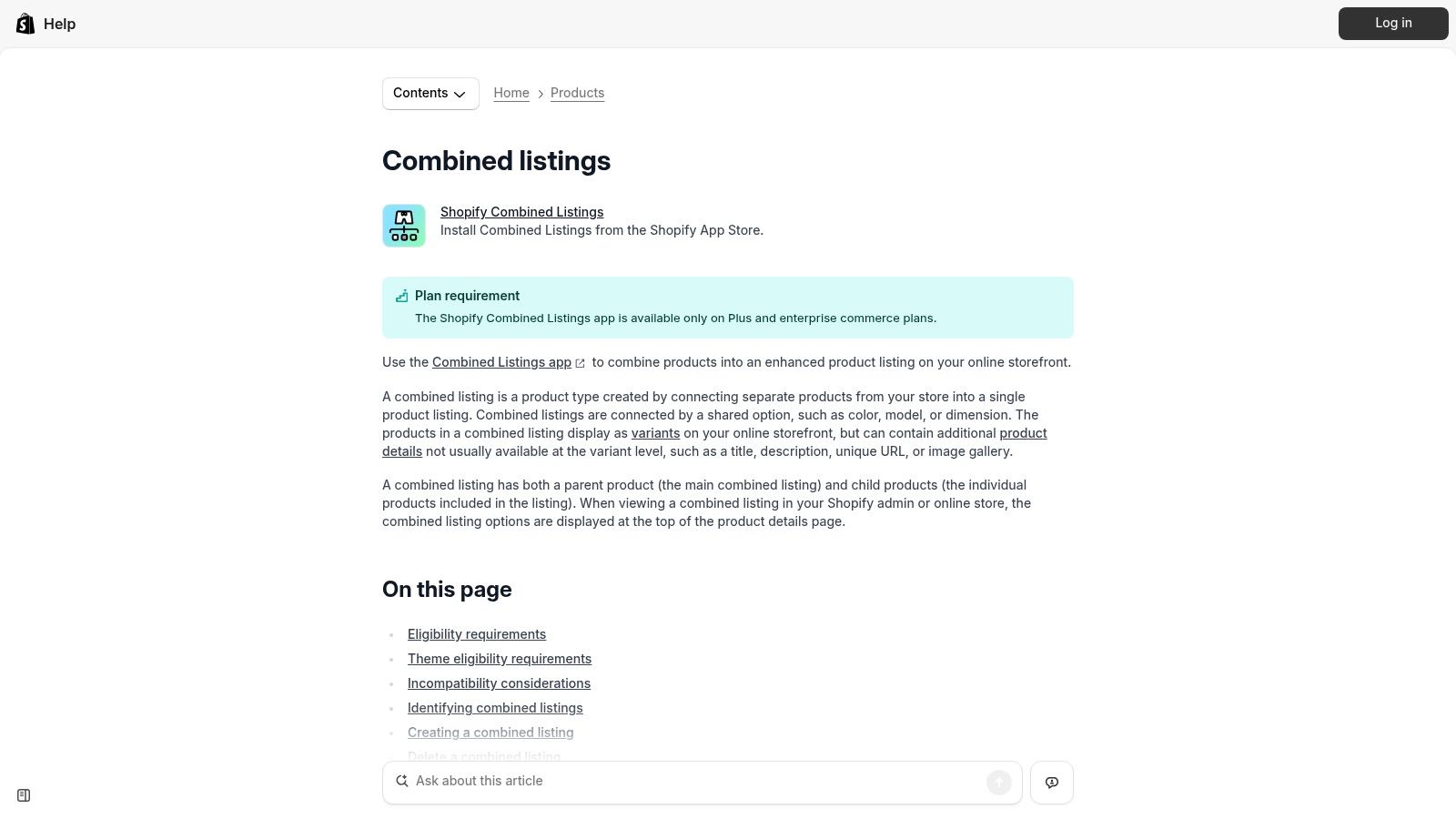 Combined Listings (by Shopify)