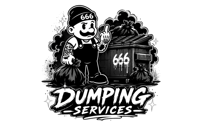 Dumping Services transparent black and white illustration