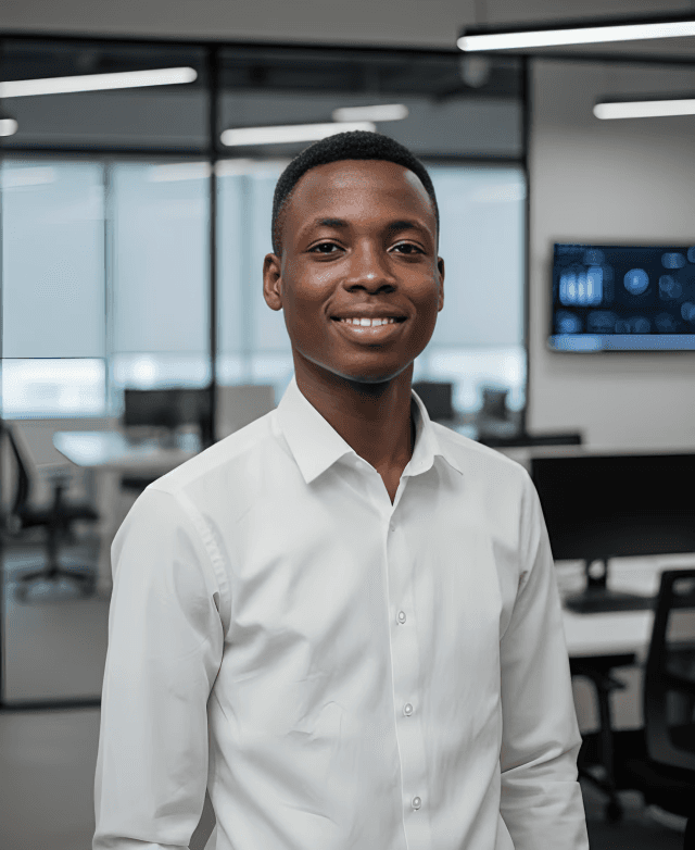 Portrait of portfolio creator – front view