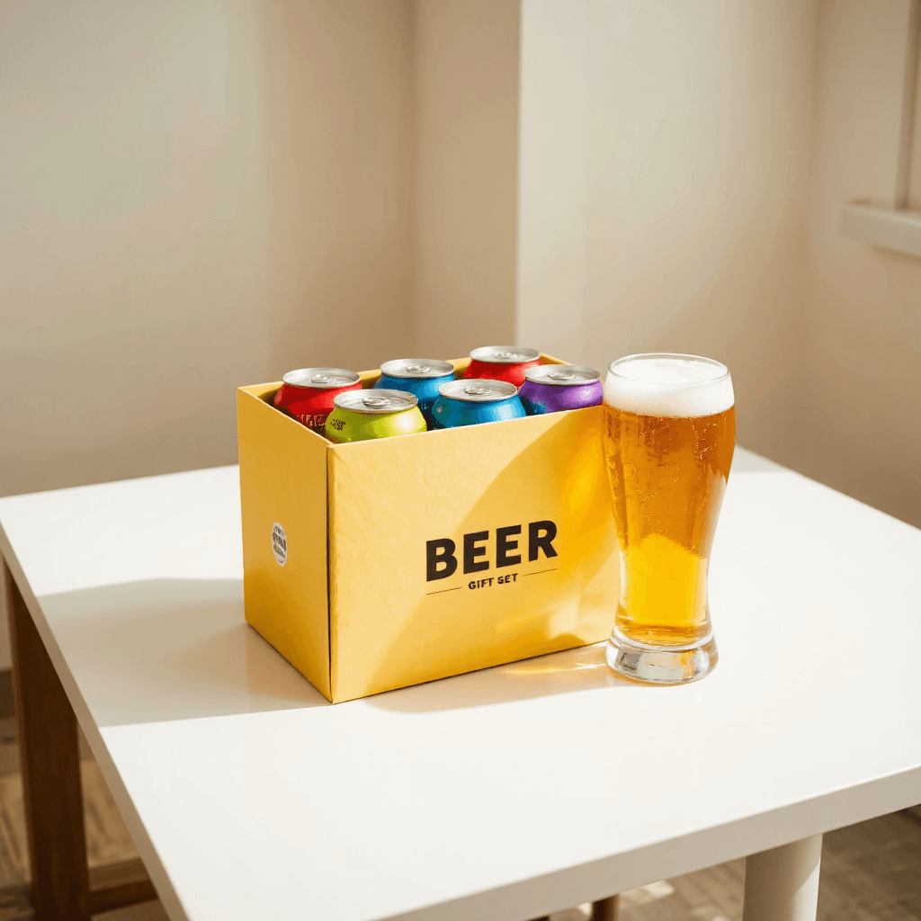product photography of Beer gift set