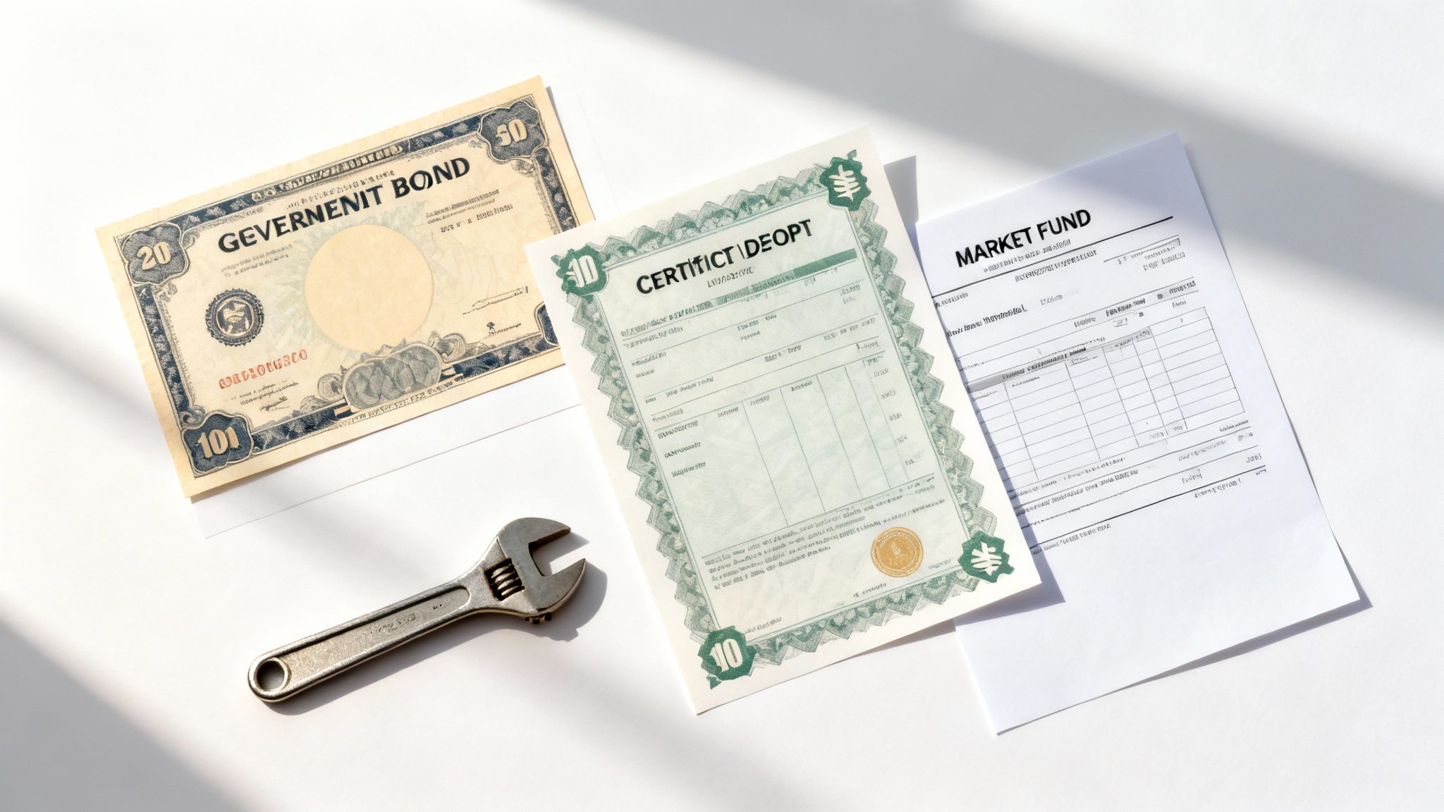 A balanced scale with coins on one side and a shield on the other, representing the balance between growth and protection in capital preservation.
