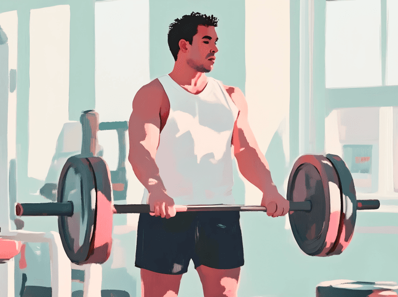 A man exercising