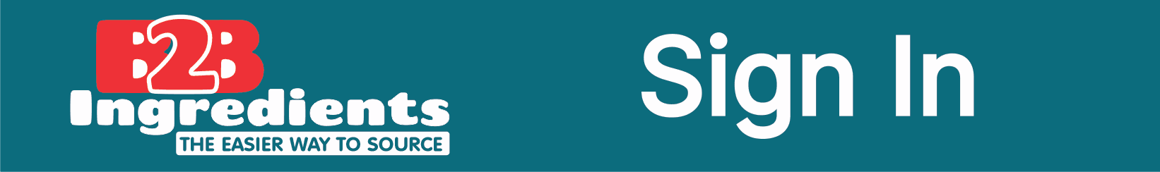 B2B Ingredients Logo and Sign In Header
