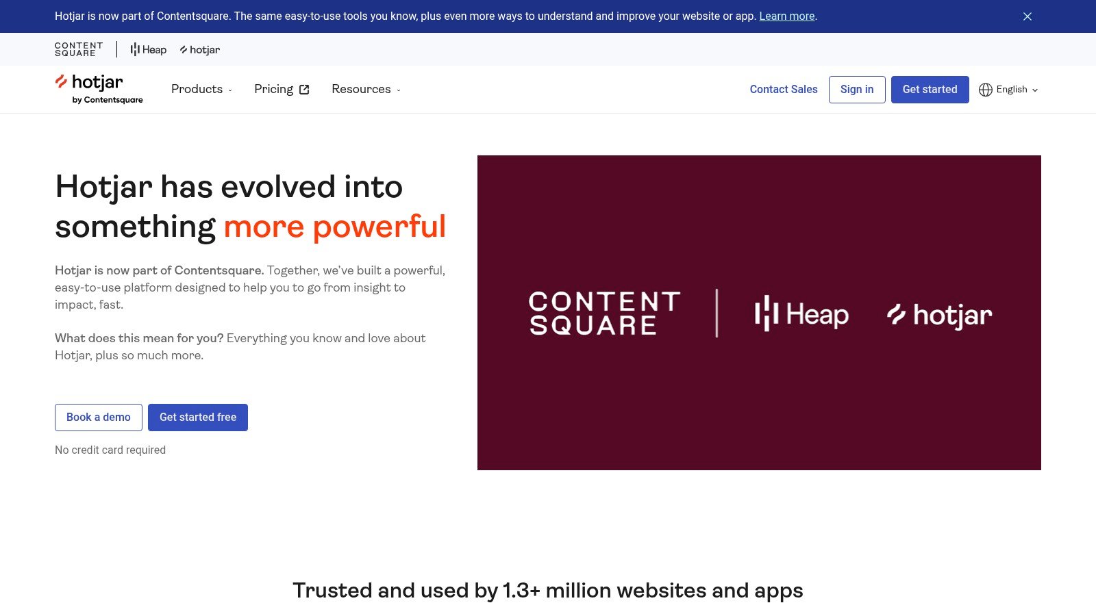 Hotjar homepage screenshot