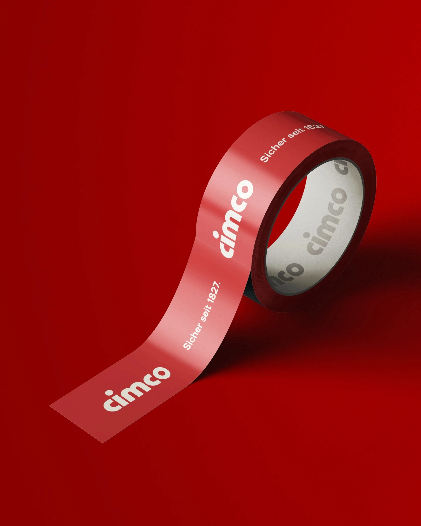 Red tape on red background