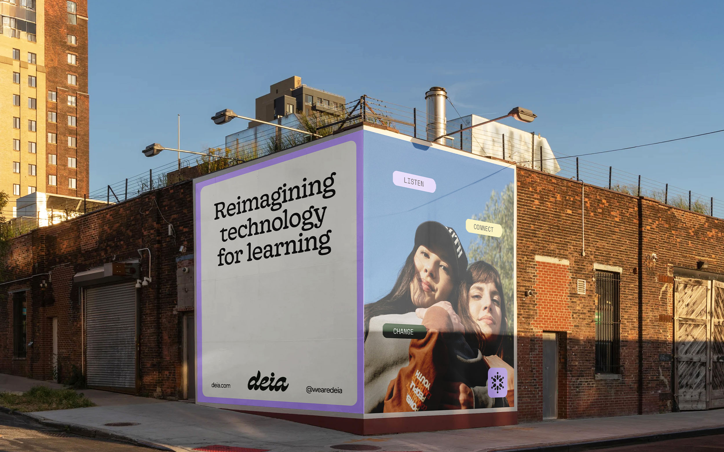 corner billboard for education branding