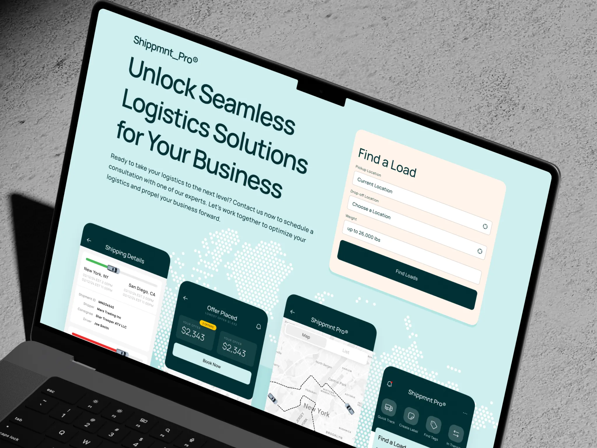 Example of a B2B SaaS landing page design used to clarify positioning before MVP development.