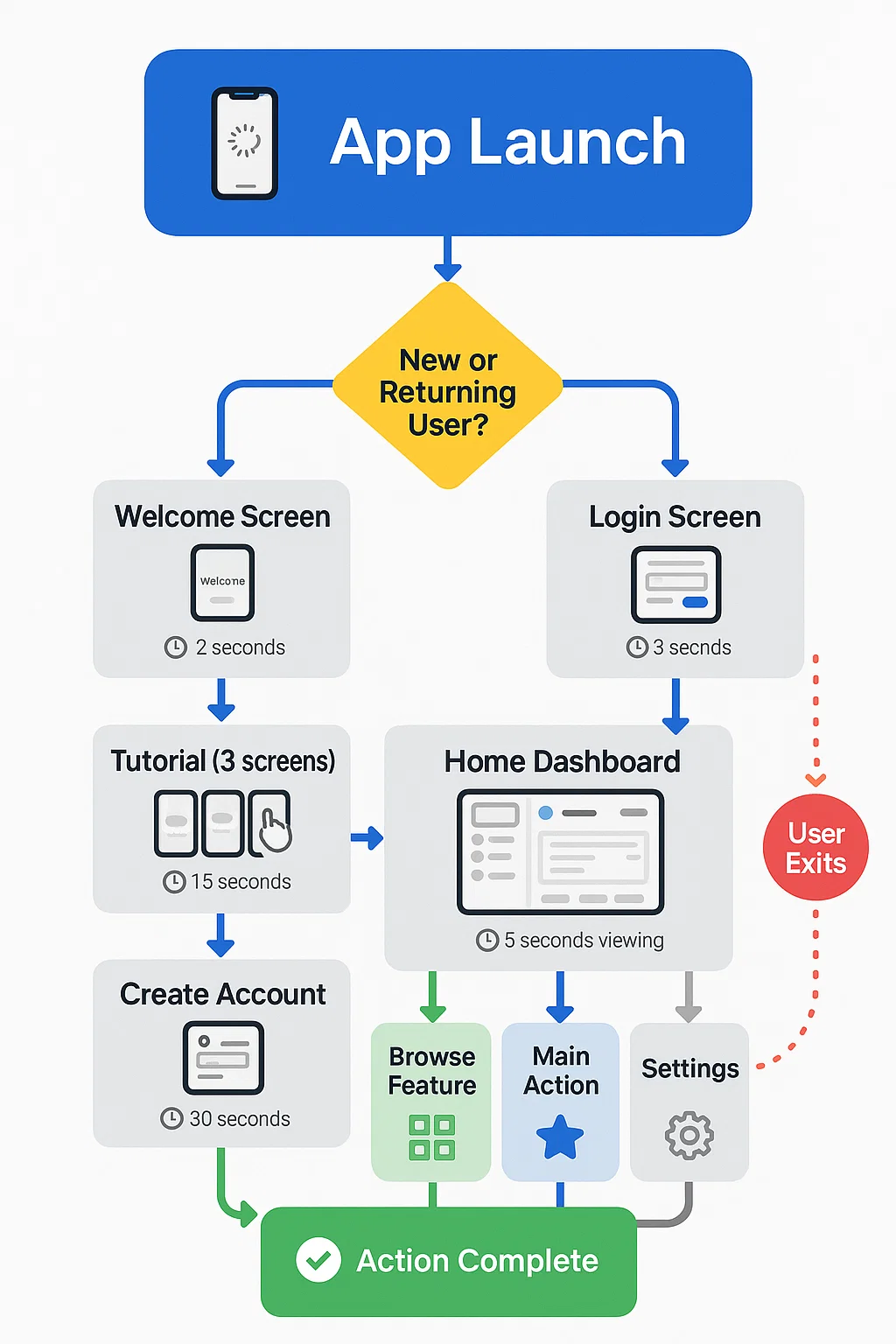 App User Journey Flowchart
