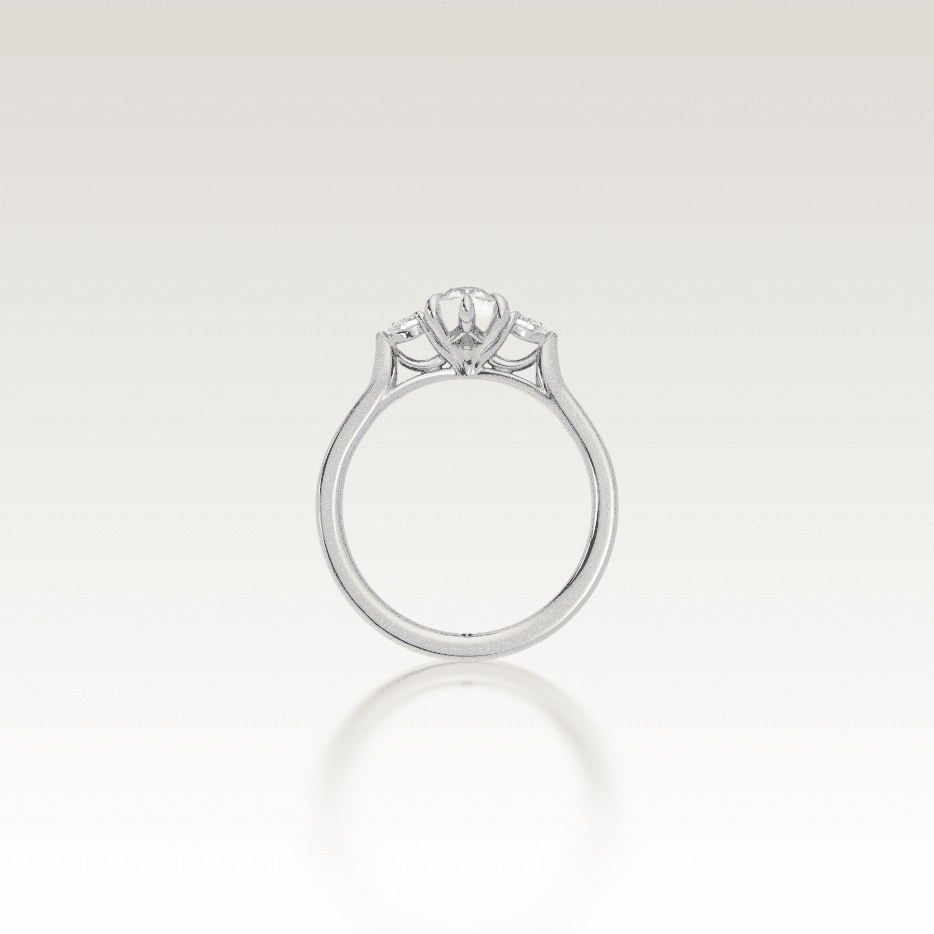 Trio Pear Love Knot Diamond Ring image 5