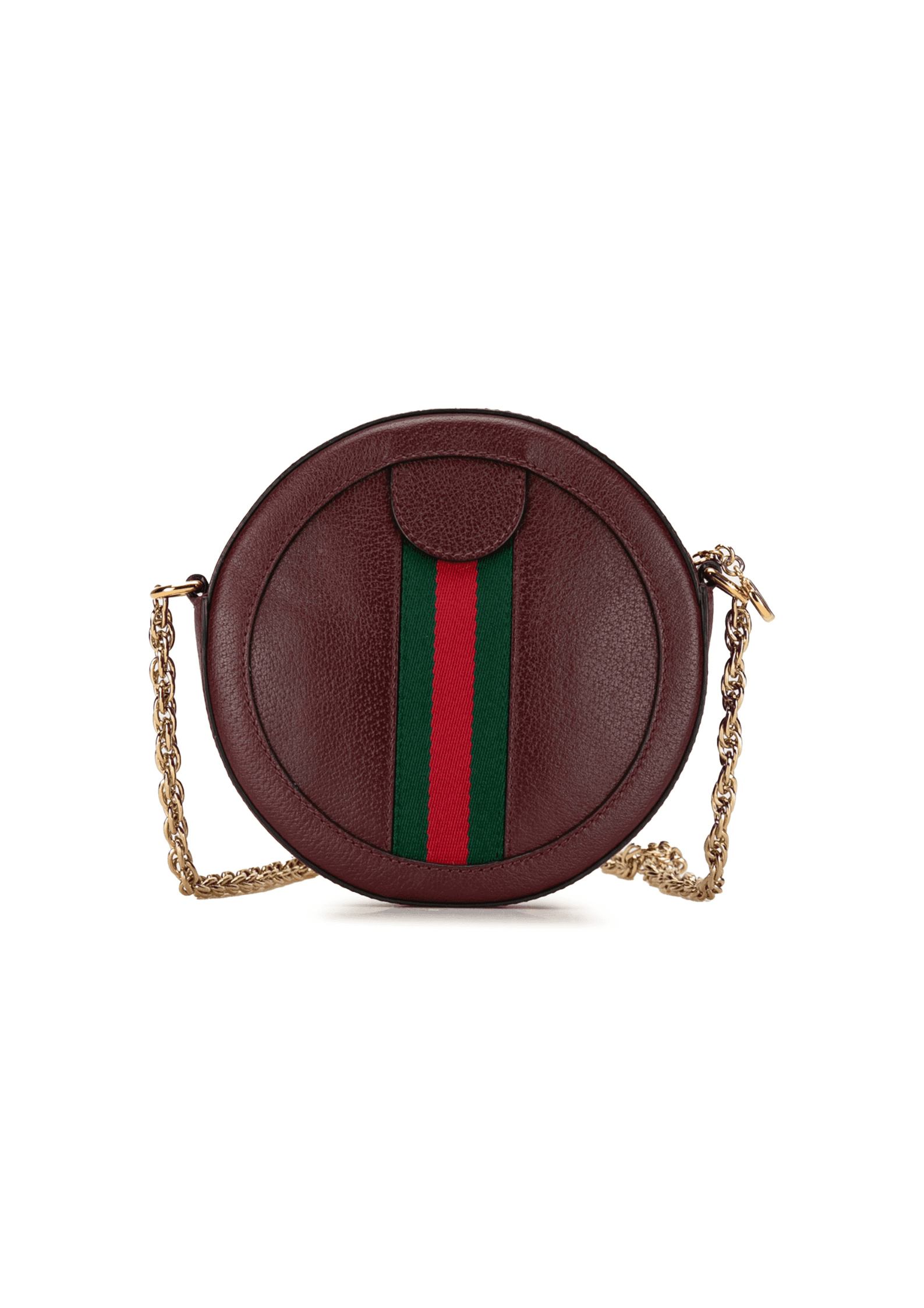 Gucci Mini Round Ophidia Leather Crossbody Bag